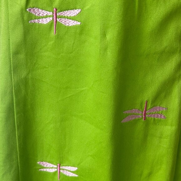 Vintage Lilly Pulitzer Green Pink Dragonfly Dress White Label in Size 4 Petite - Picture 4 of 7